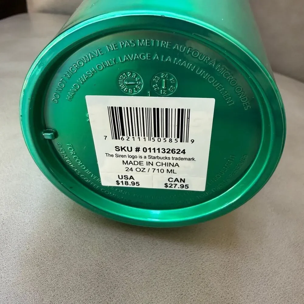 Starbucks Summer 2022 Fame Lime Green Venti 24oz acrylic cold cup